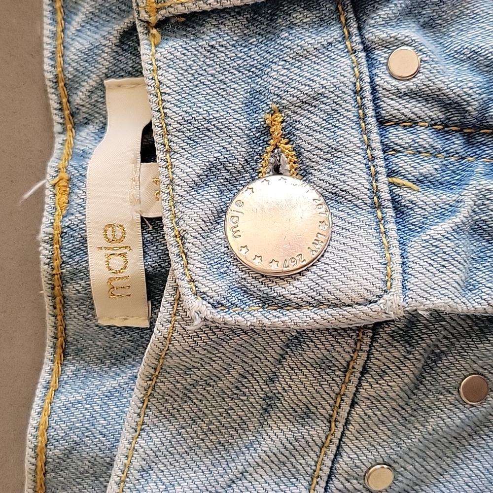Maje Denim Short Size S - Picture 6 of 14